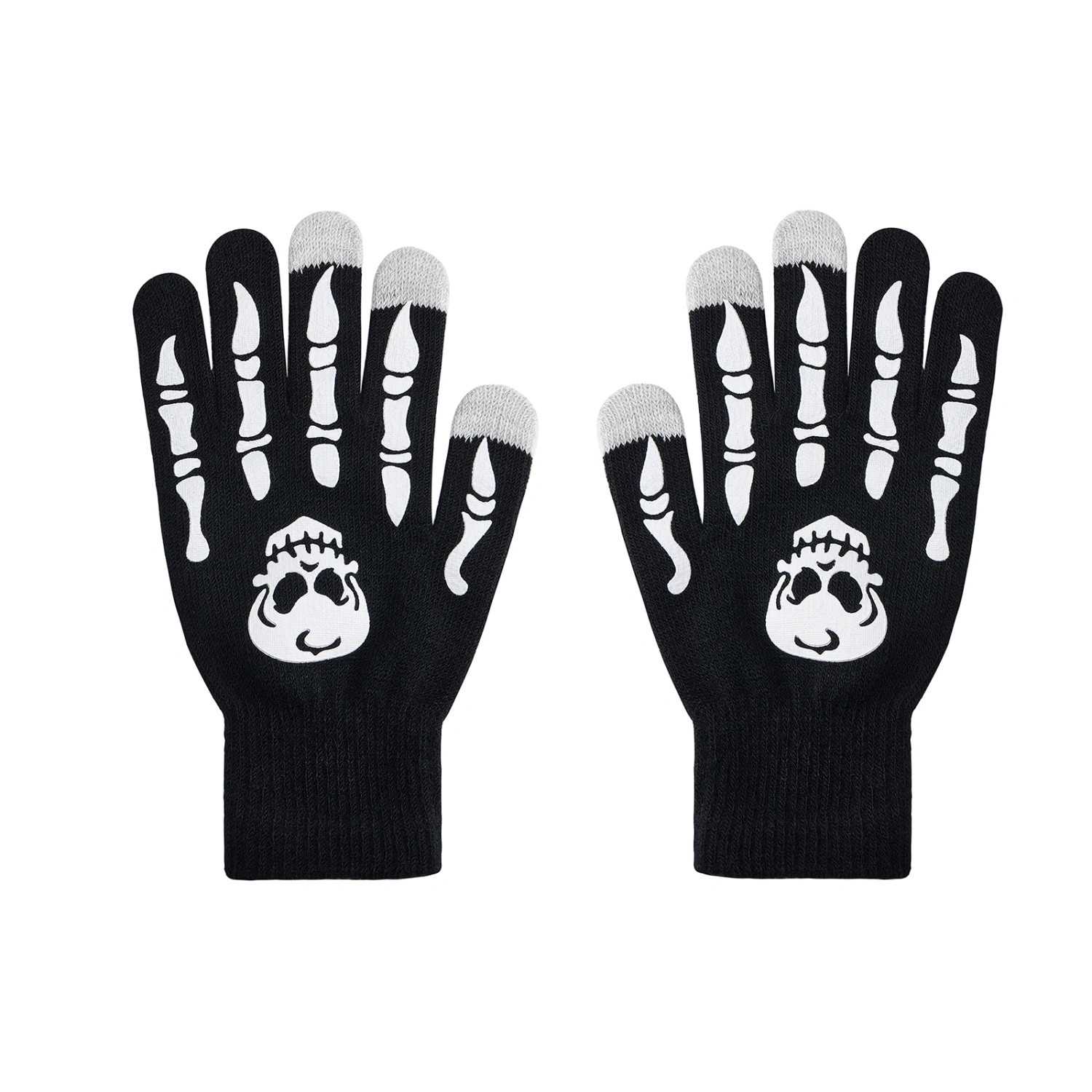 Halloween Gloves Glow in the Dark Skeleton Gloves for Women Men