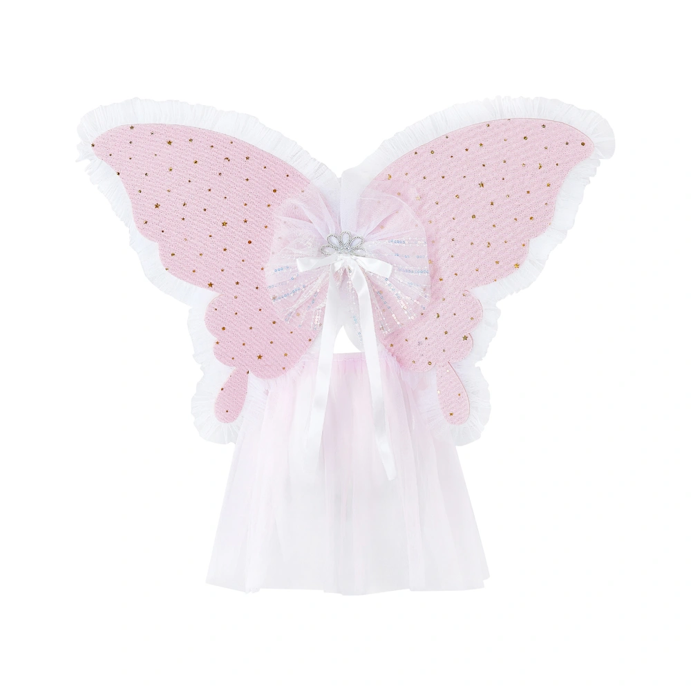 Kids Cosplay Party Prop, Portable Mesh Stitching Butterfly Wings