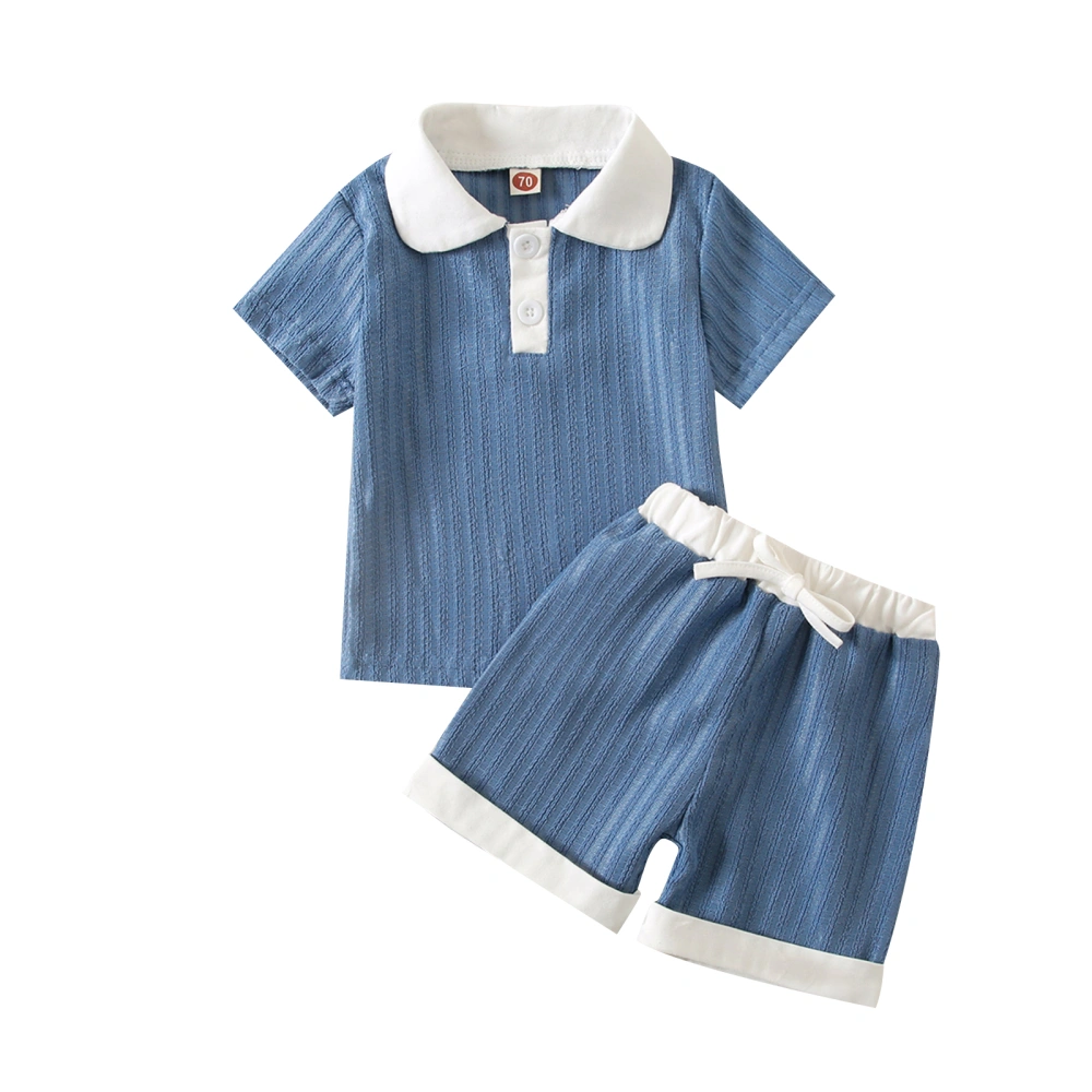 Baby Boy Short Sleeve Lapel Tops Short Pants Casual Summer Suit 