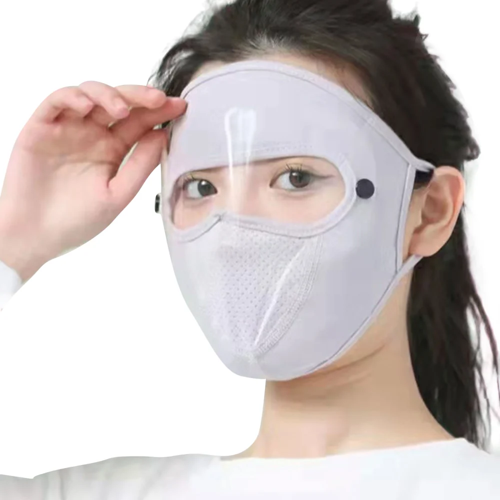 Sun-Proof Face Mask, Reusable UV-Proof Face Guard with Goggles