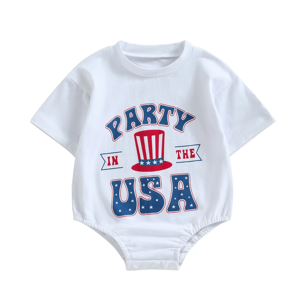 Baby Girls Boys Romper Letters Print Contrast Color Bodysuit