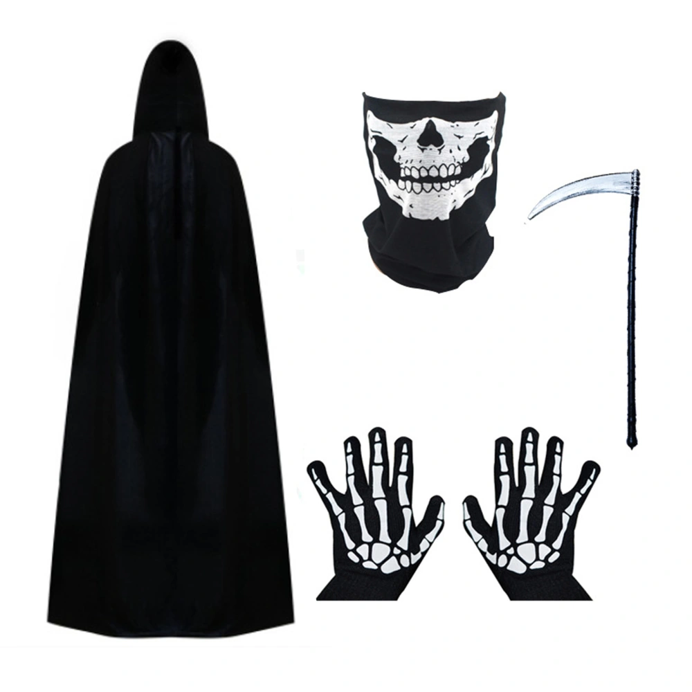 Adult Grim Reaper Costume Men's Horror Death Robe Costume Set