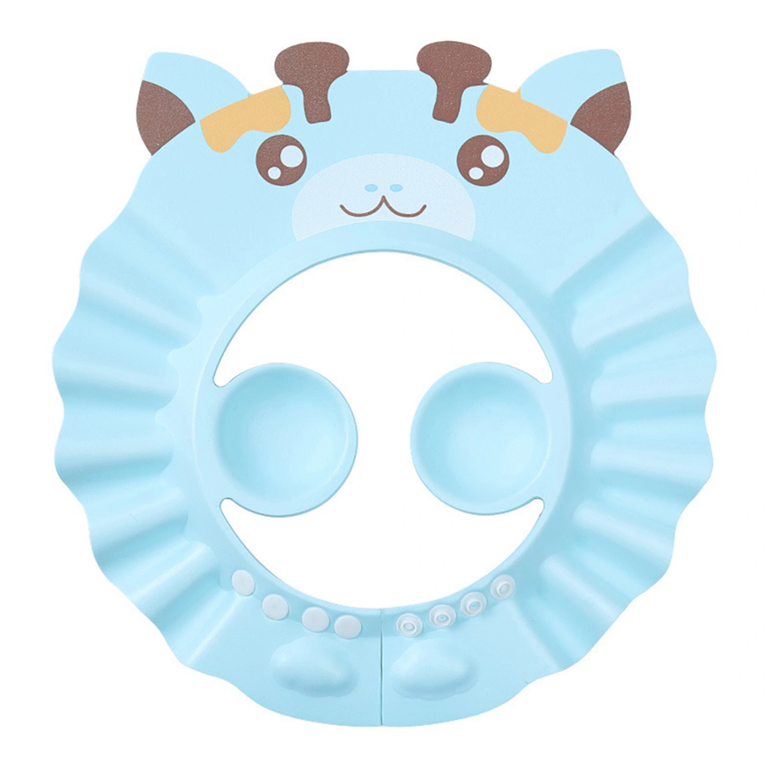 Baby Shower Cap with Enlarged Earmuffs Adjustable Cartoon Brim