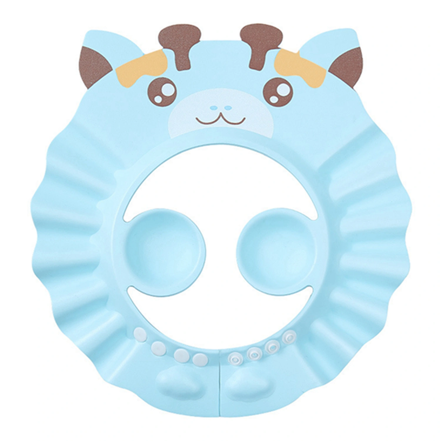 Baby Shower Cap with Enlarged Earmuffs Adjustable Cartoon Brim