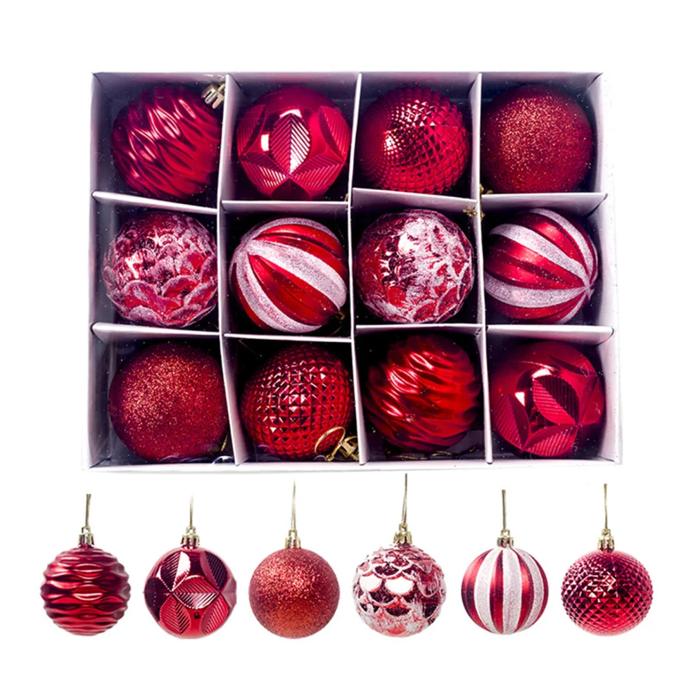 Christmas Ball Ornaments, Shiny and Glitter Hanging Ball Decorations