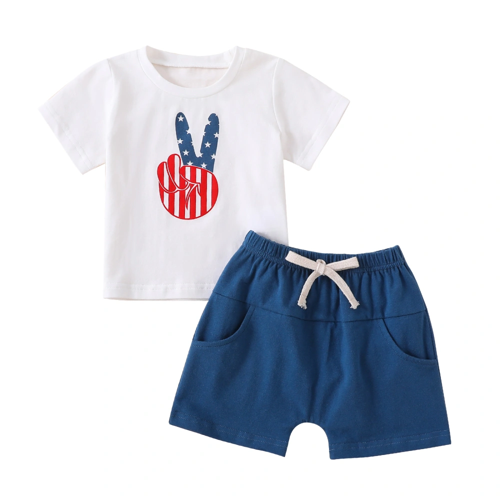 Independence Day Baby Boys Outfits Short Sleeve T-shirt and Shorts Set