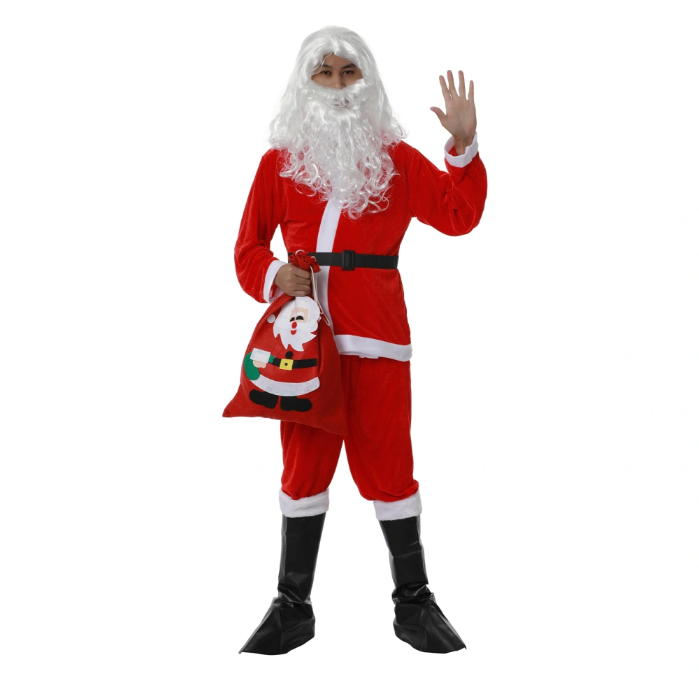 Santa Claus Wig with Beard, Christmas God Fancy Dress Costume