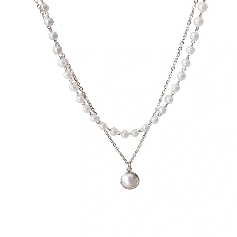 Pearl Necklace with Pendant, Neck Accessories with Adjustable Chain