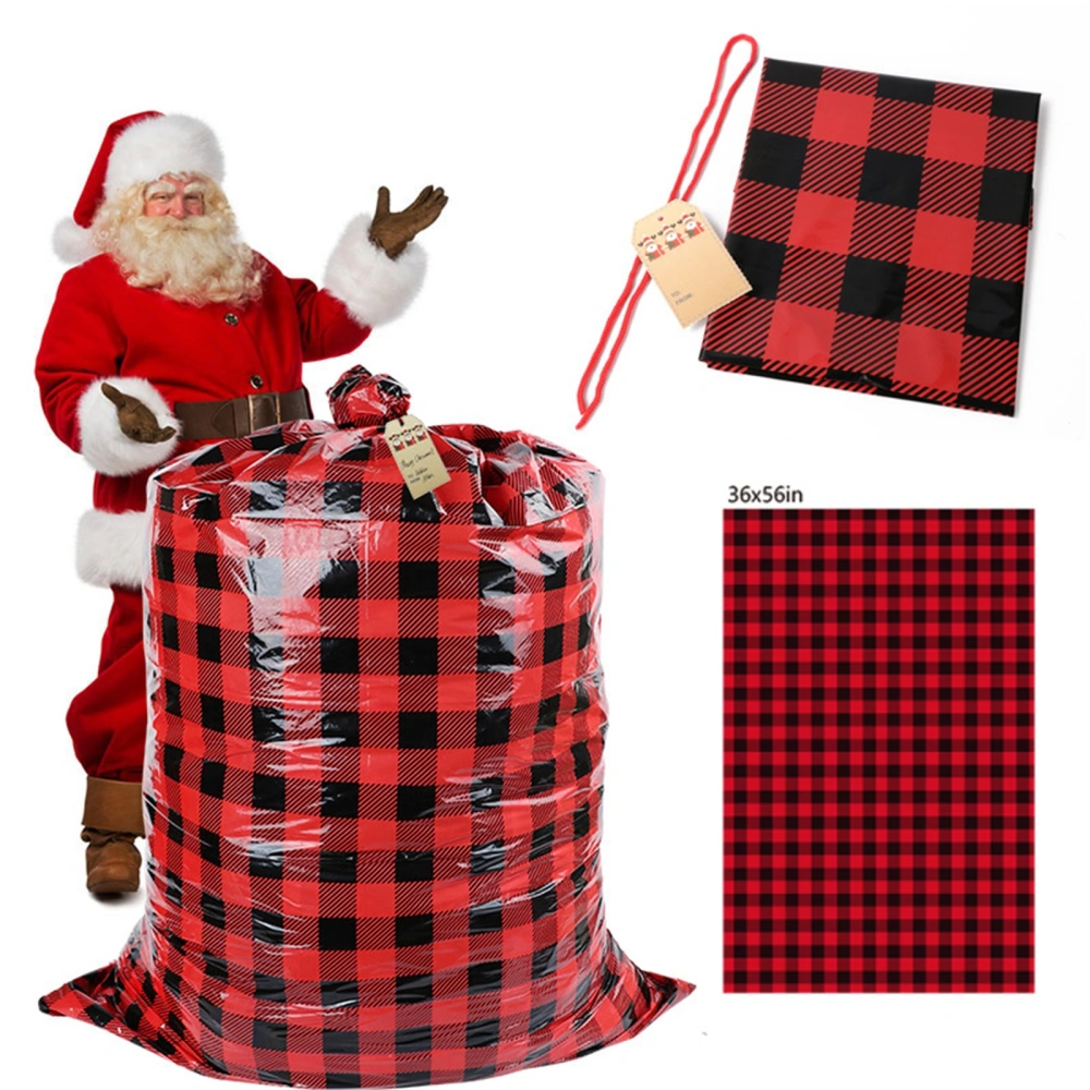 Christmas Gift Bag, Red Square 8 Silk Large Christmas Gift Bag