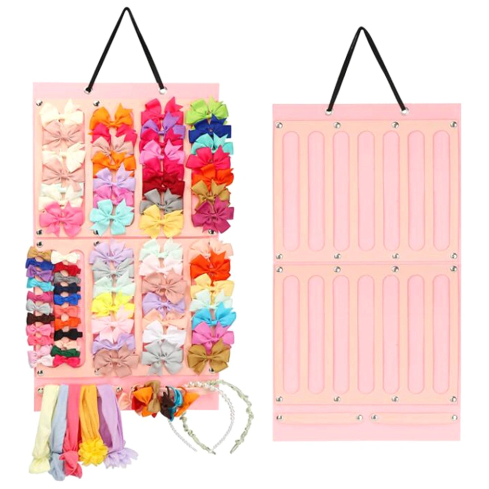 Headband Holder Organizer for Girls Pink Felt Wall Hanging Organizer