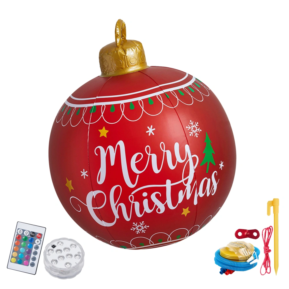 Inflatable Christmas Ball Light Up Ball with LED Light and Remote