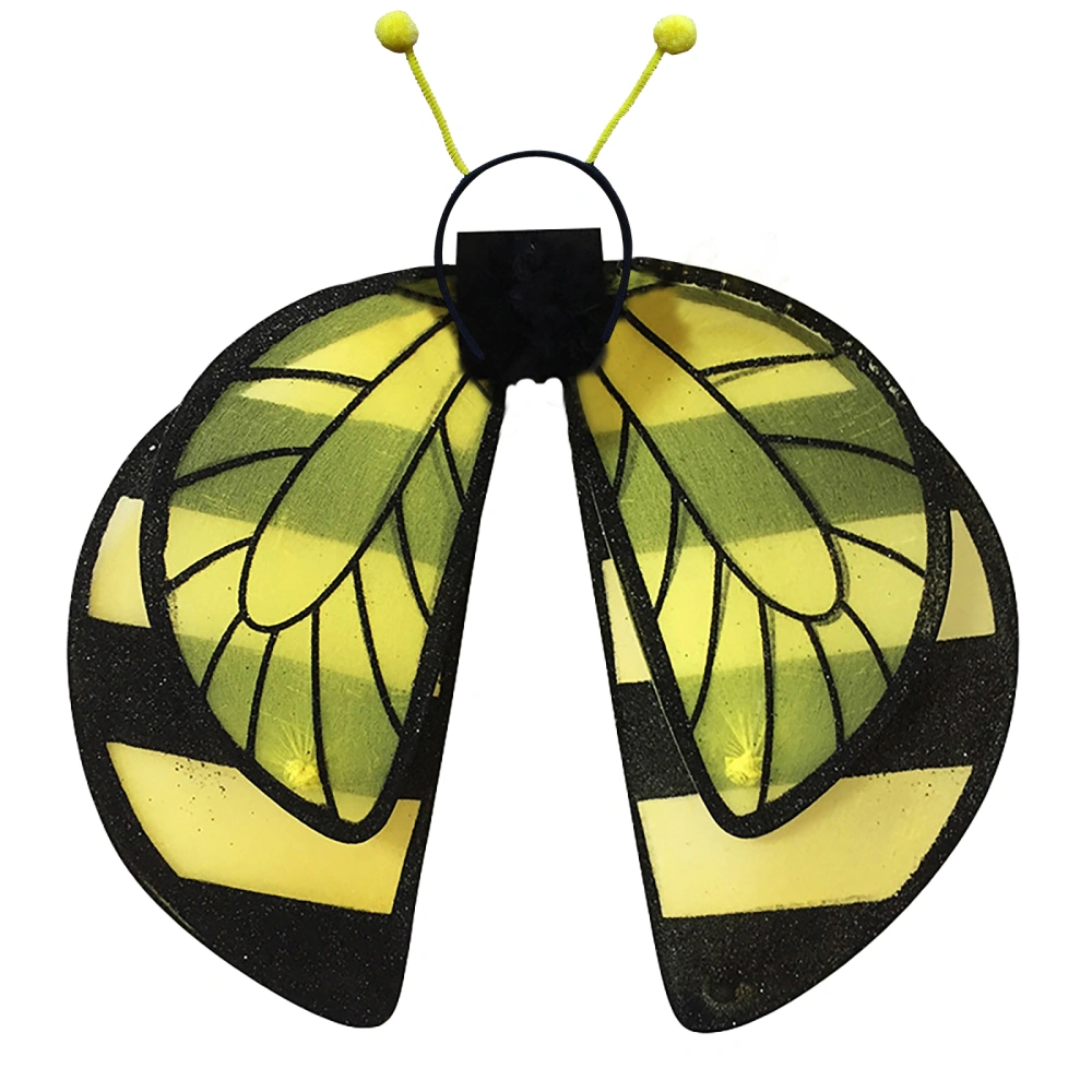 Kid's Bumble Bee Costume Honey Bee Wings and Antenna Headband Set