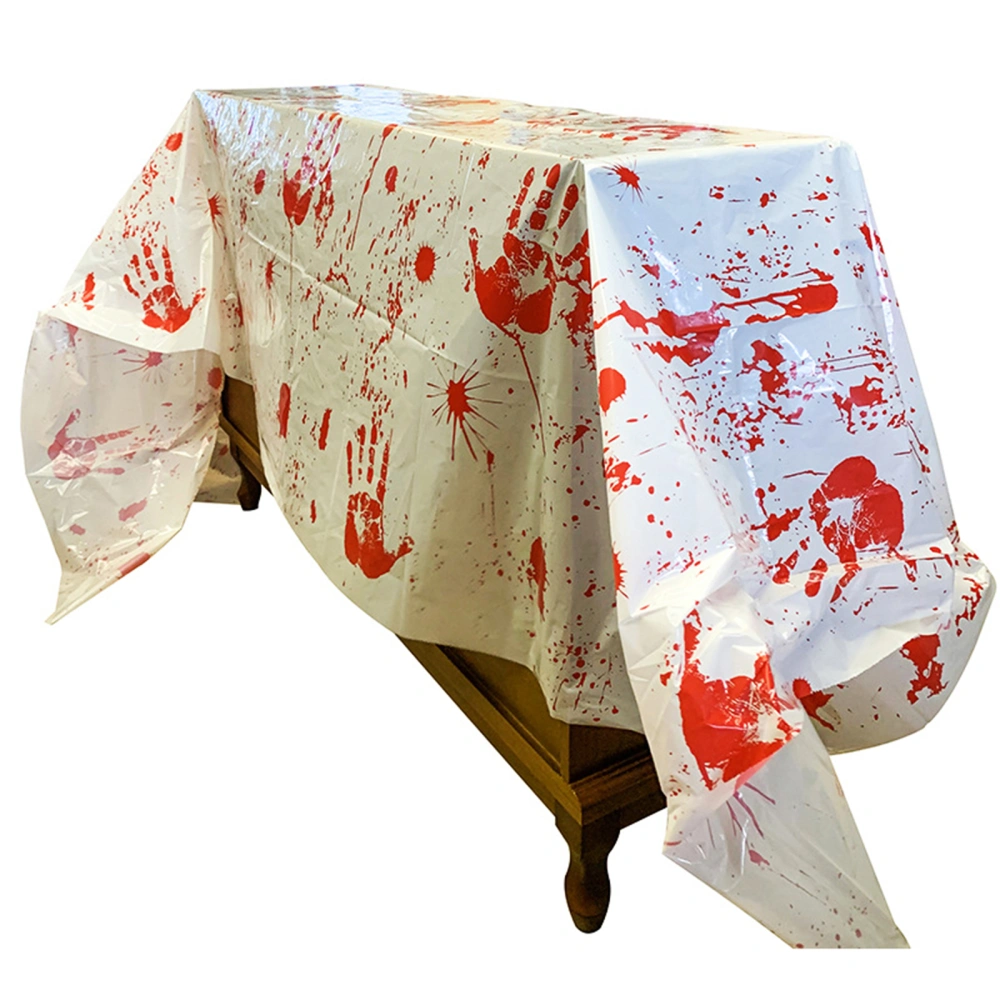 Halloween Table Cloth, Bloody Handprint Table Cover Decorative Cloth