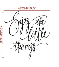 Inspirational Quote Wall Sticker, Enjoy The Little Things Wall Decal