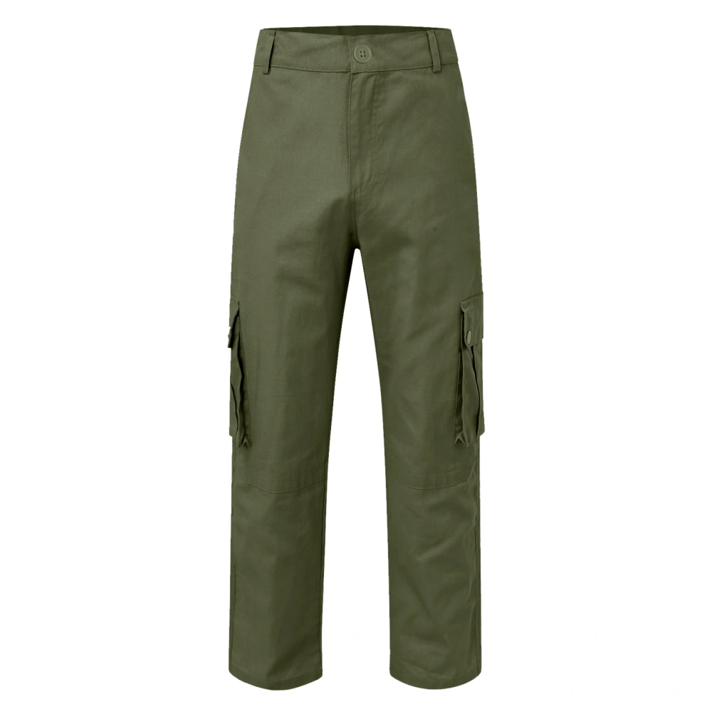 Men Elastic Cargo Pants Casual Jogger Sweatpants Trousers with Pockets