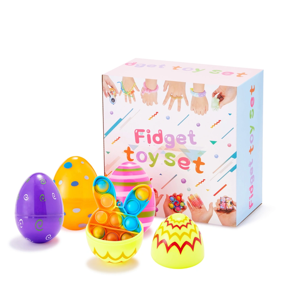 Fidget Toys Set, Colorful Eggs Stress Relief Brain Games Toys Kit