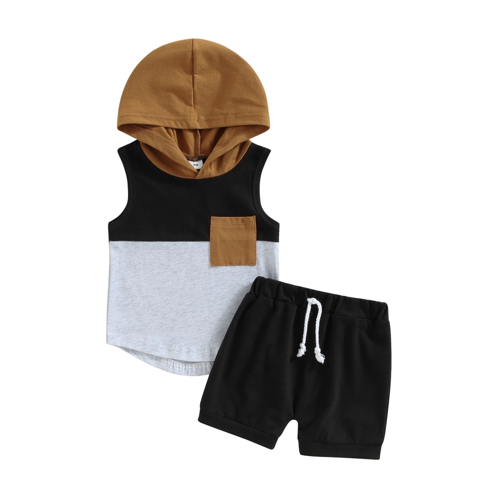 Infant Boys Summer Clothes Outfits Contrast Color Tank Tops Shorts