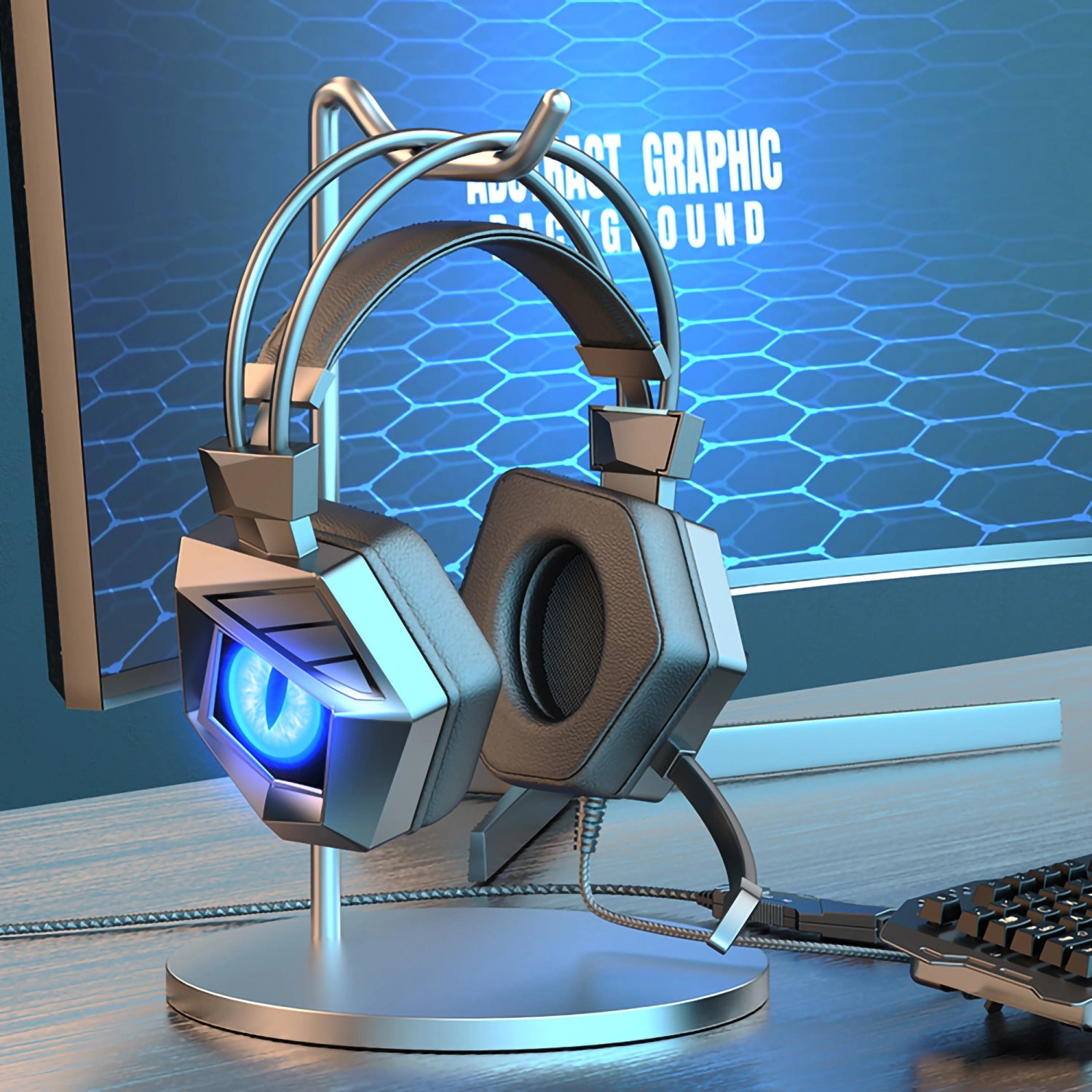 Headset for PC Wired Gaming Headset with Noise Cancelling Microphone