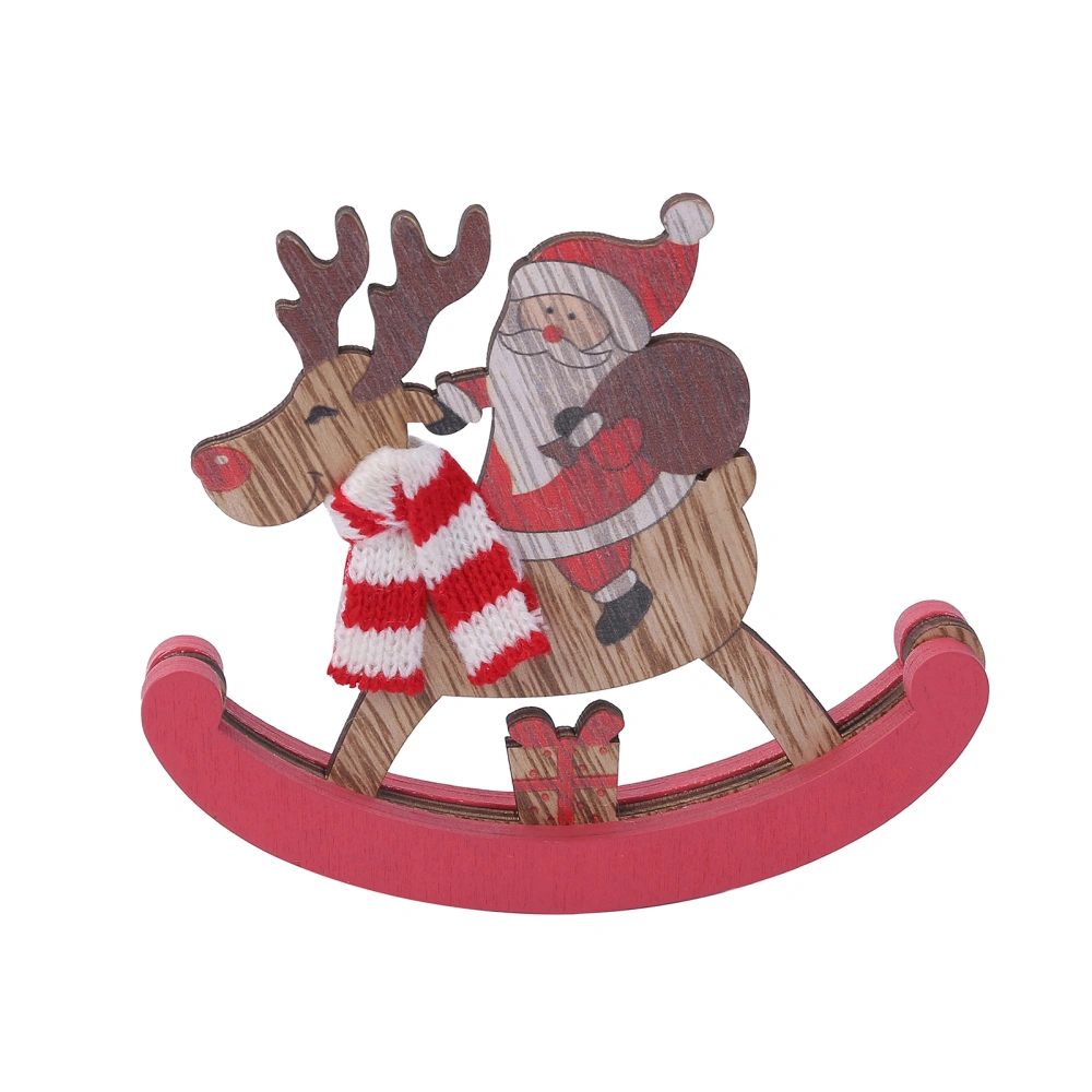 Christmas Decoration Wooden Rocking Horse Cartoon Kid Toy (1 Pack)