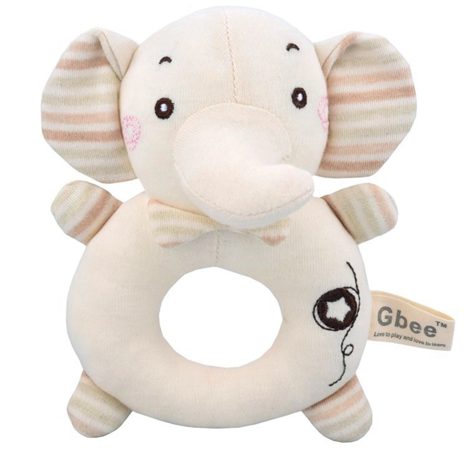 Baby Rattle Toy, Rabbit/Bear/Elephant Shaped Bell Dolls Pacify Stick