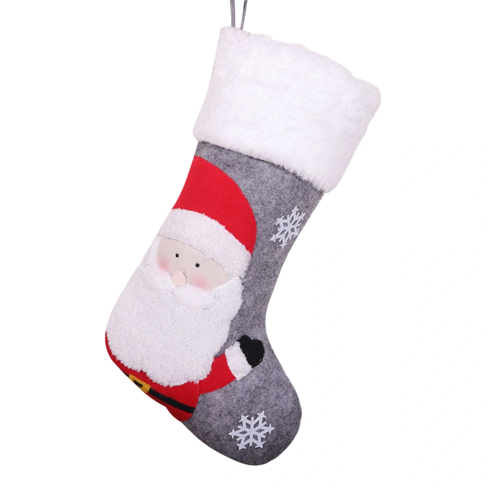 Christmas Santa Claus/ Snowman/ Deer Patterns Sock Shaped Candy Bag