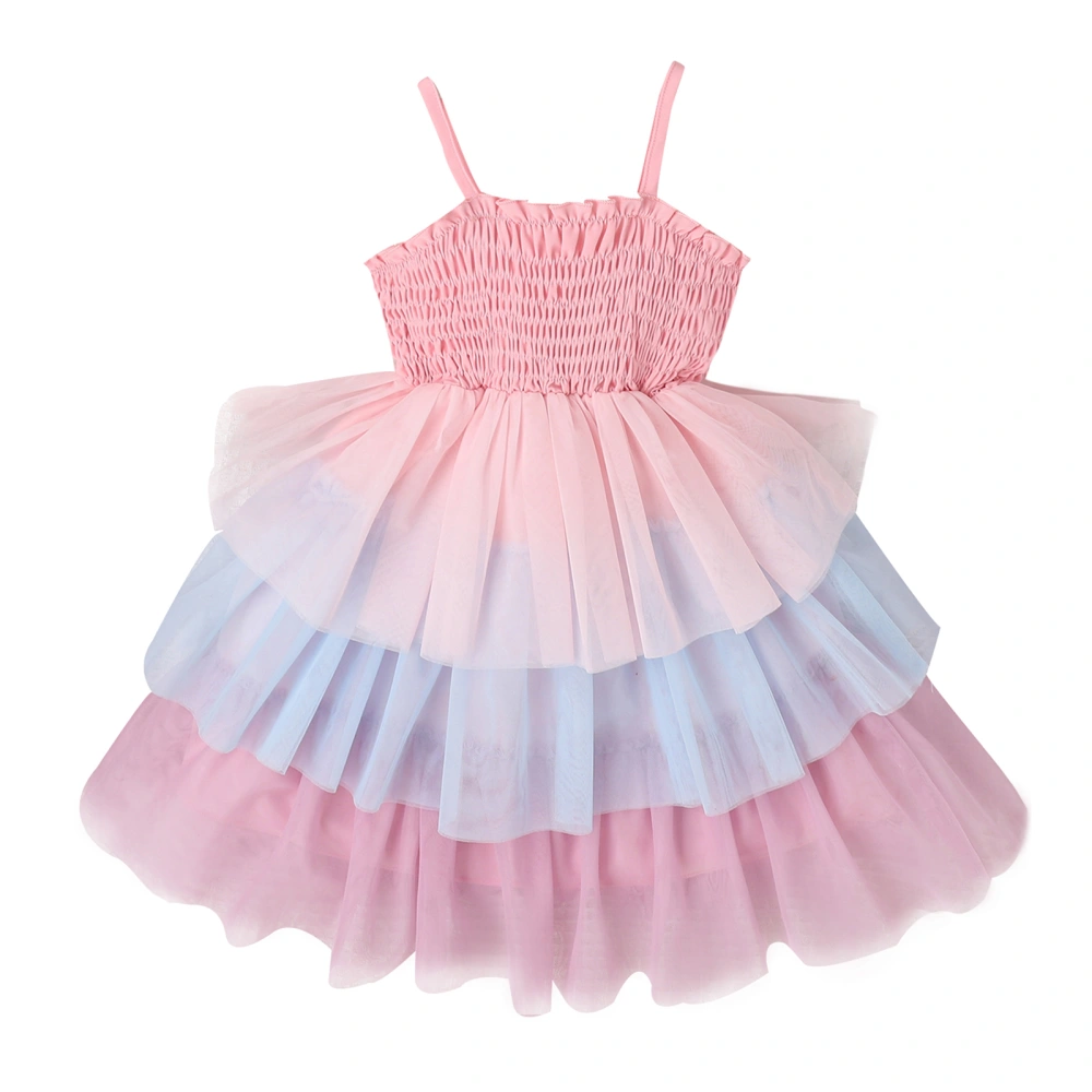 Kids Toddler Girls Tulle Dress, Sleeveless Princess Layered Dress