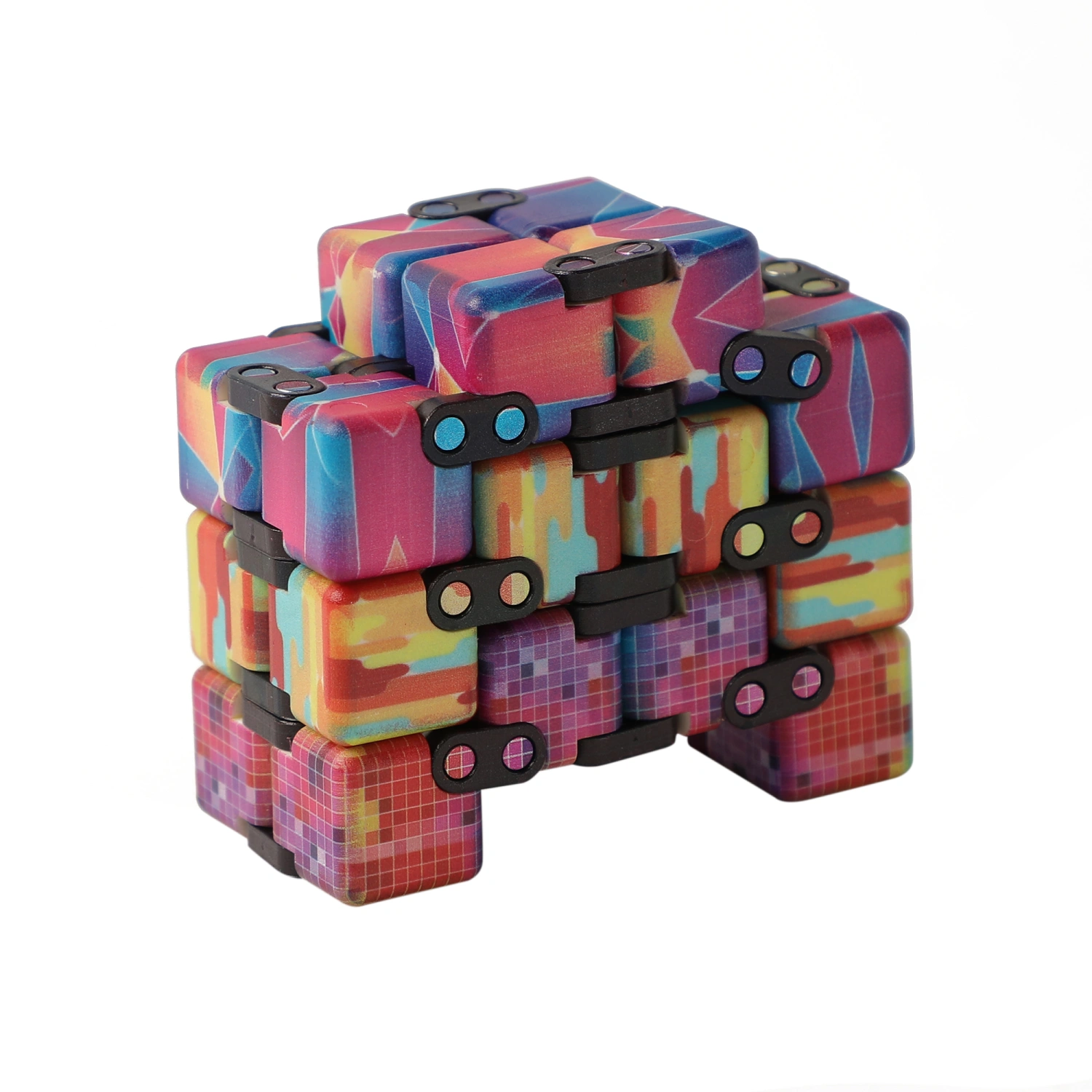 Creative Solid Color Puzzle Decompression Infinity Rubik's Cube Toy