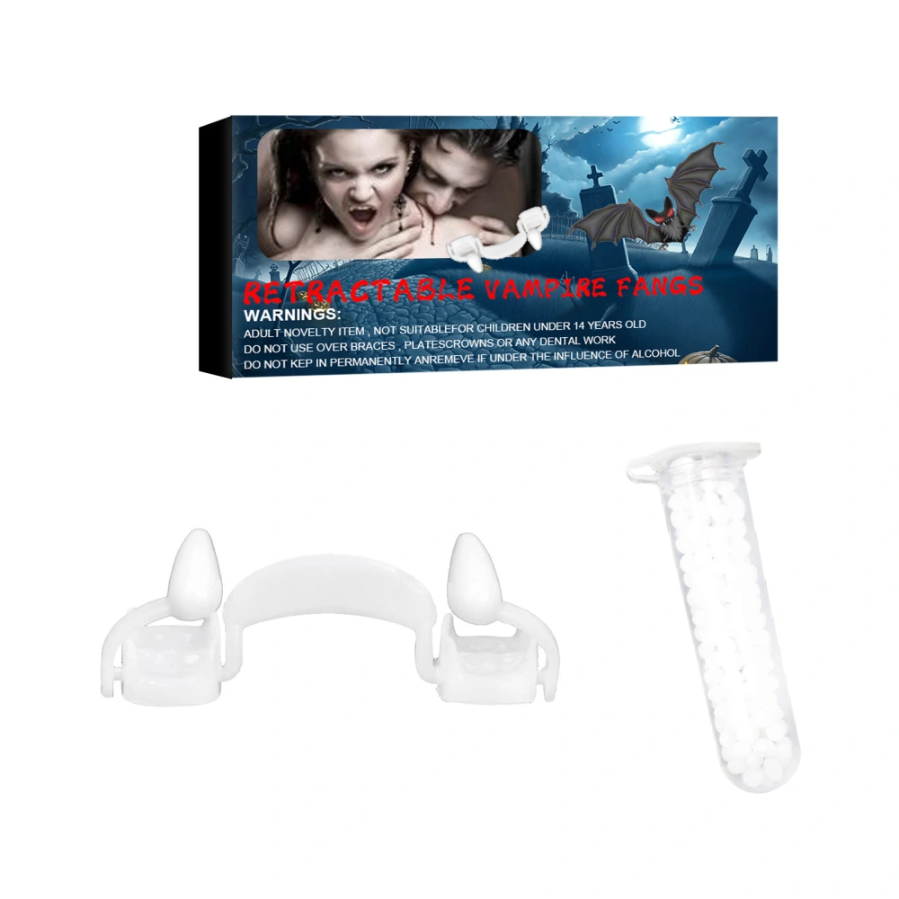 Halloween Retractable Fangs, Holiday Party Prom Props Vampire