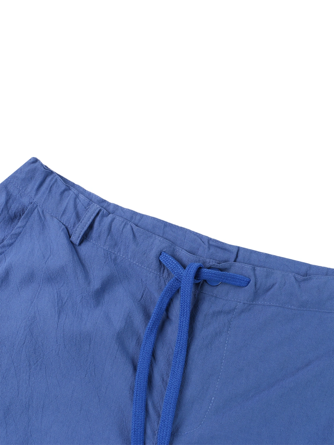 Men’ s Solid Color High Waist Short Pants with Drawstring Pockets