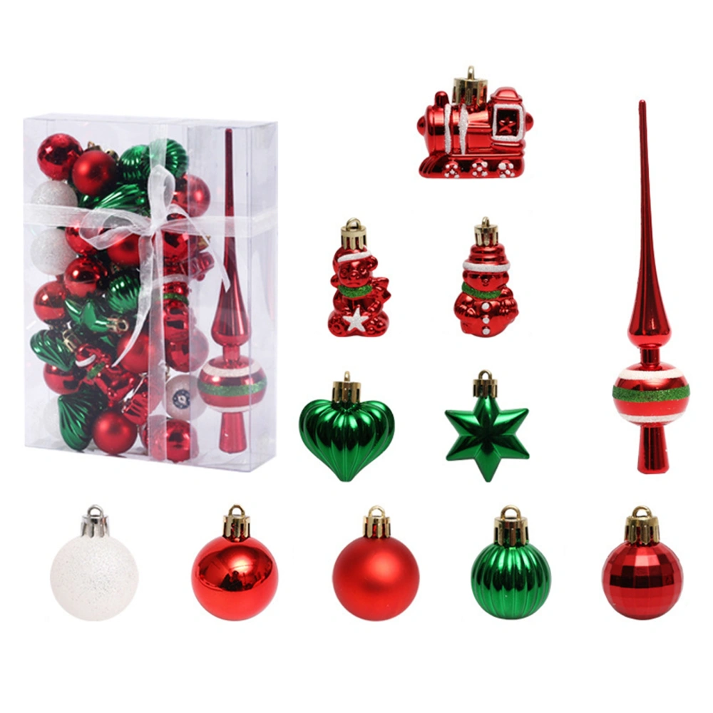 Solid Mini Christmas Tree Pendant, Christmas Decor, 34 Sets Christmas