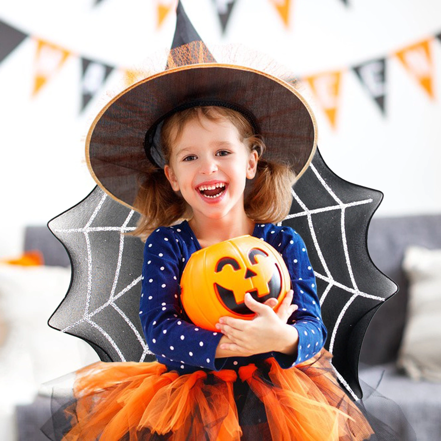 Halloween Spider Web Bat Wings Children Dance Show Angel Wings