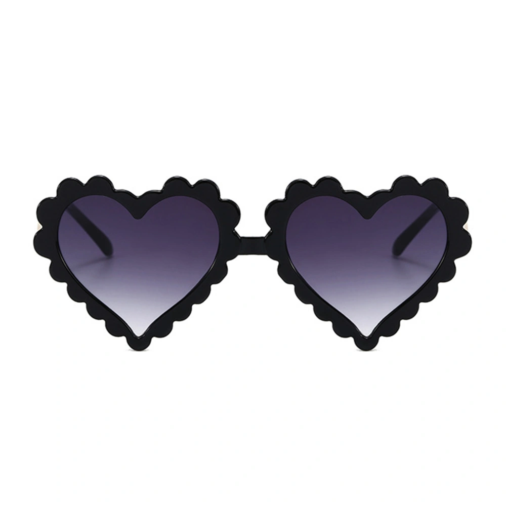 Girl Lightweight Sunglasses Heart Shaped Frame Sun Protection Glasses 