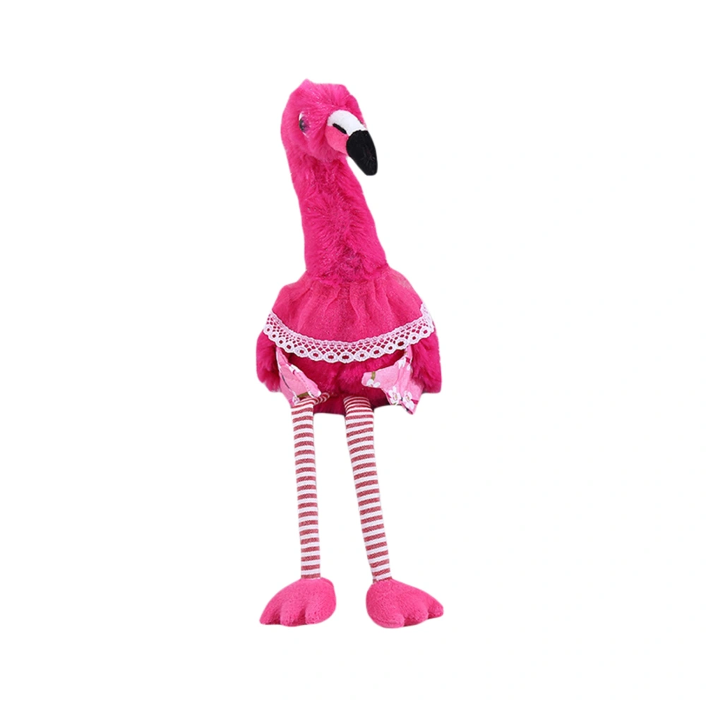 Flamingo Stuffed Toy, Soft Fluffy Cartoon Flamingo Shape Doll Ornament