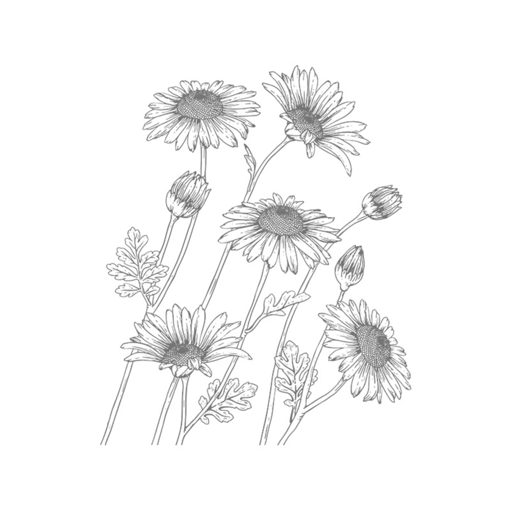 Hand Drawn Sketch Sunflower Living Room Decorative Wall Sticker