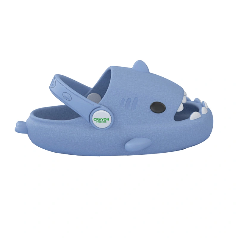 Kids Beach Slippers, Shark Shaped Sandals with Thick Nonslip Soles