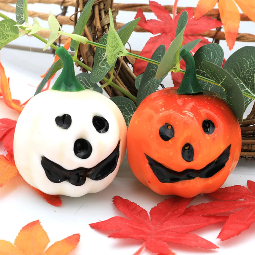 Artificial Pumpkins Halloween Decorations Scary Smiling Face Pumpkins