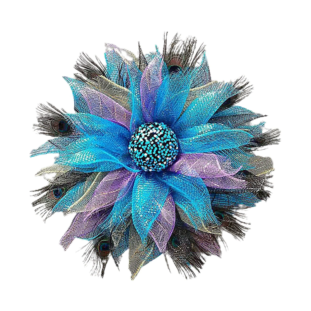 Wall Decor, Home Peacock Feathers Wreath Pendant Hanging Ornament