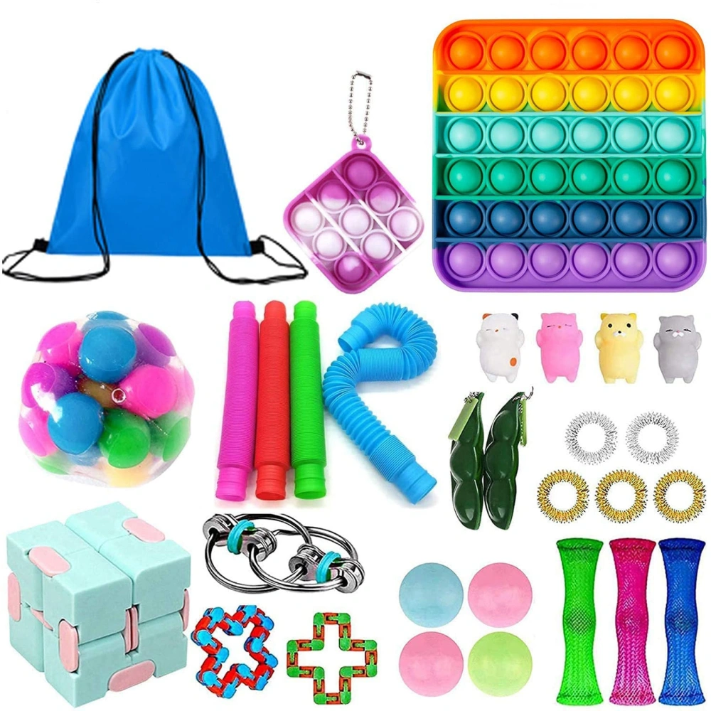 Sensory Fidget Toy Set, 30Pcs Anti-Anxiety Tools Kit School Rewards