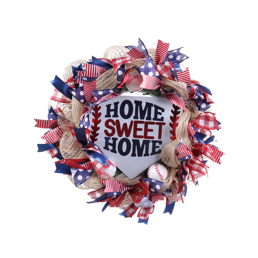 Independence Day Decorative Garland, Printing Cloth Art Wreath