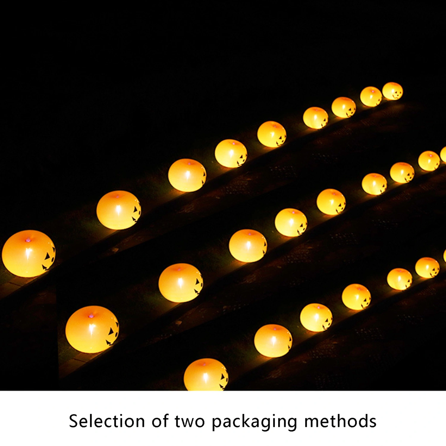 Light-up Halloween Balloons, LED Glow in the Dark Pumpkin Decor