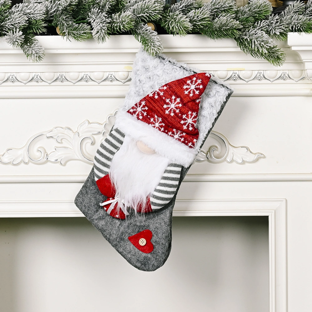 Christmas Stocking Decoration with Hanging Rope, Faceless Doll