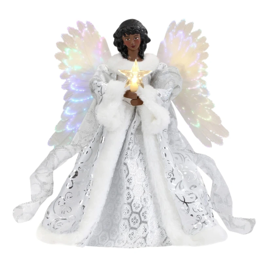 Christmas Tree Top Ornament Cartoon Lighting Angel Wings Gift 