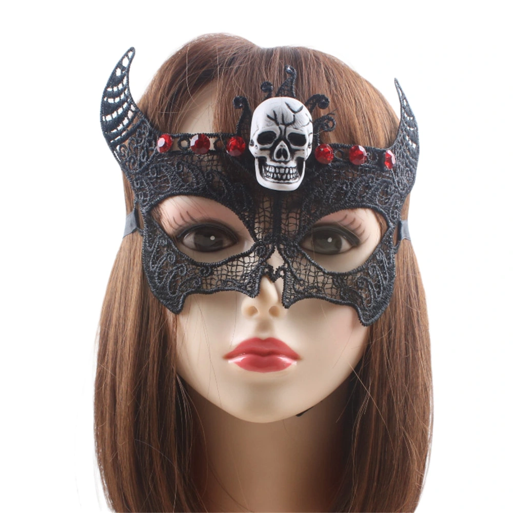 Ladies Eye Facewear, Black Hollow Out Lace Eye Cover for Halloween