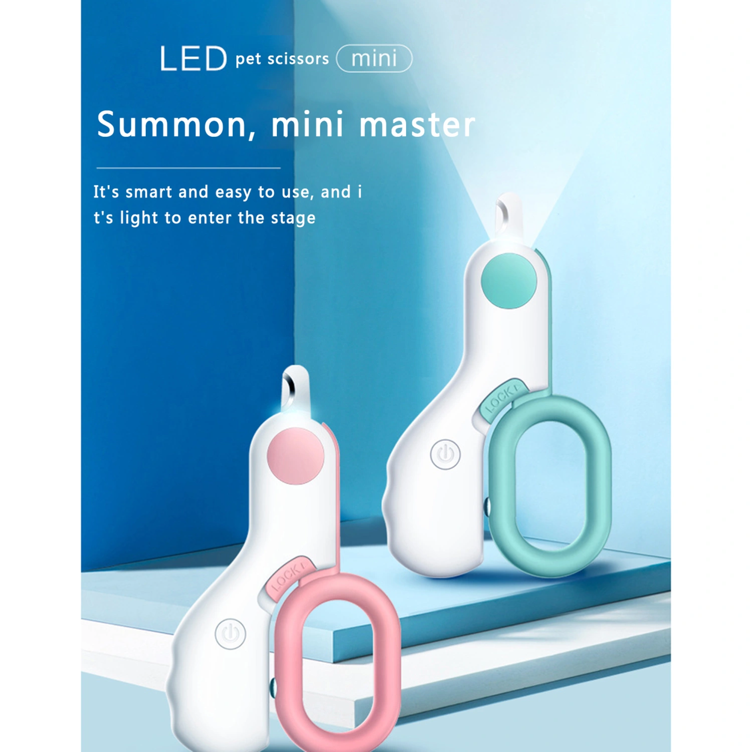 Pet Cat Dog Nail Trimmer with LED Light, Paw Care Kit Nail Clipper