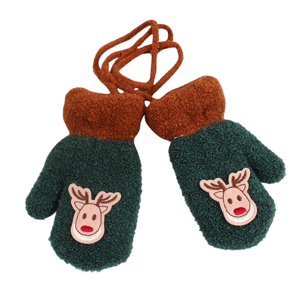 Baby Mittens, Toddler Christmas Cartoon Elk Patterns Winter Gloves