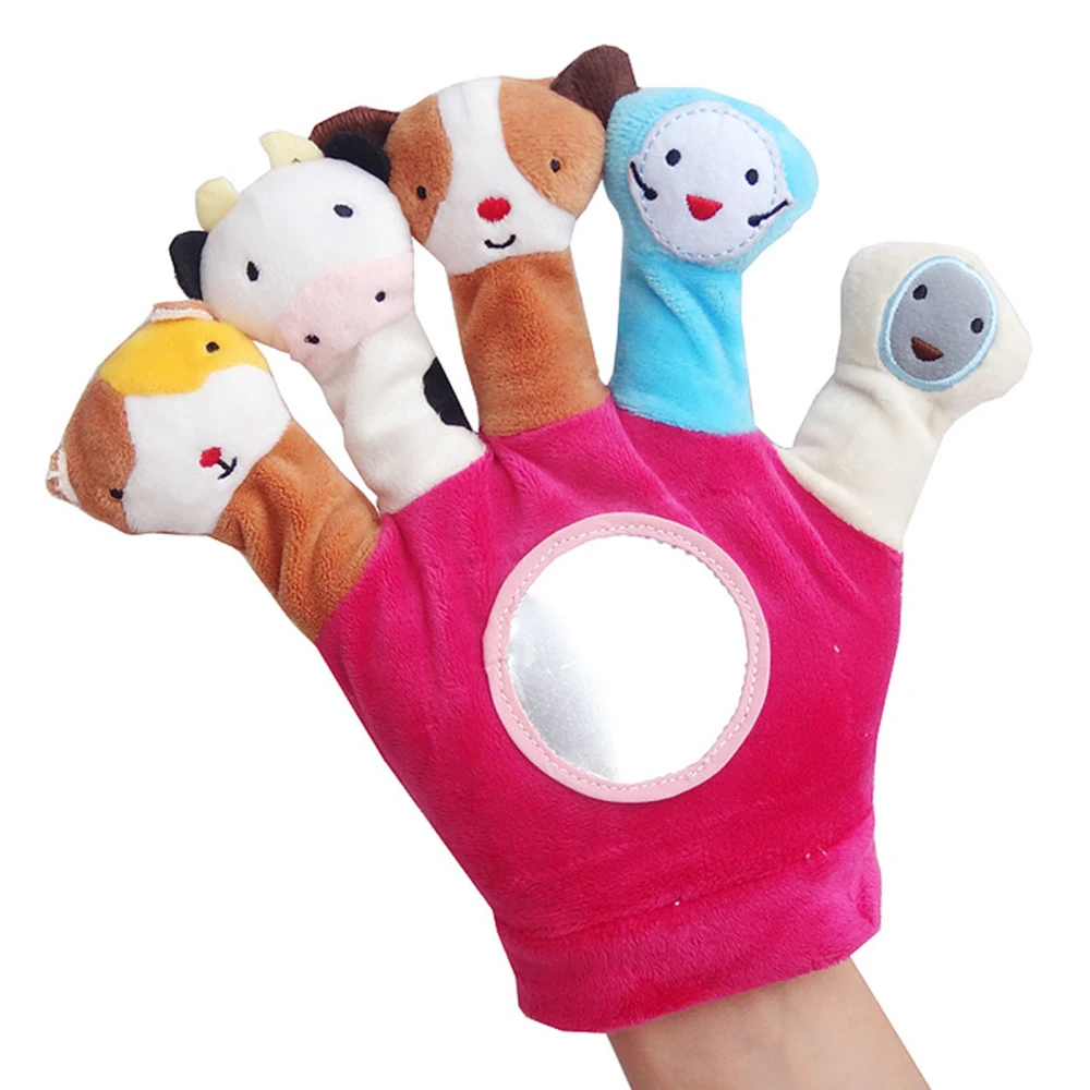 Kids Stuffed Animals Glove, Animals Shaped Fingering Plush Doll Toy