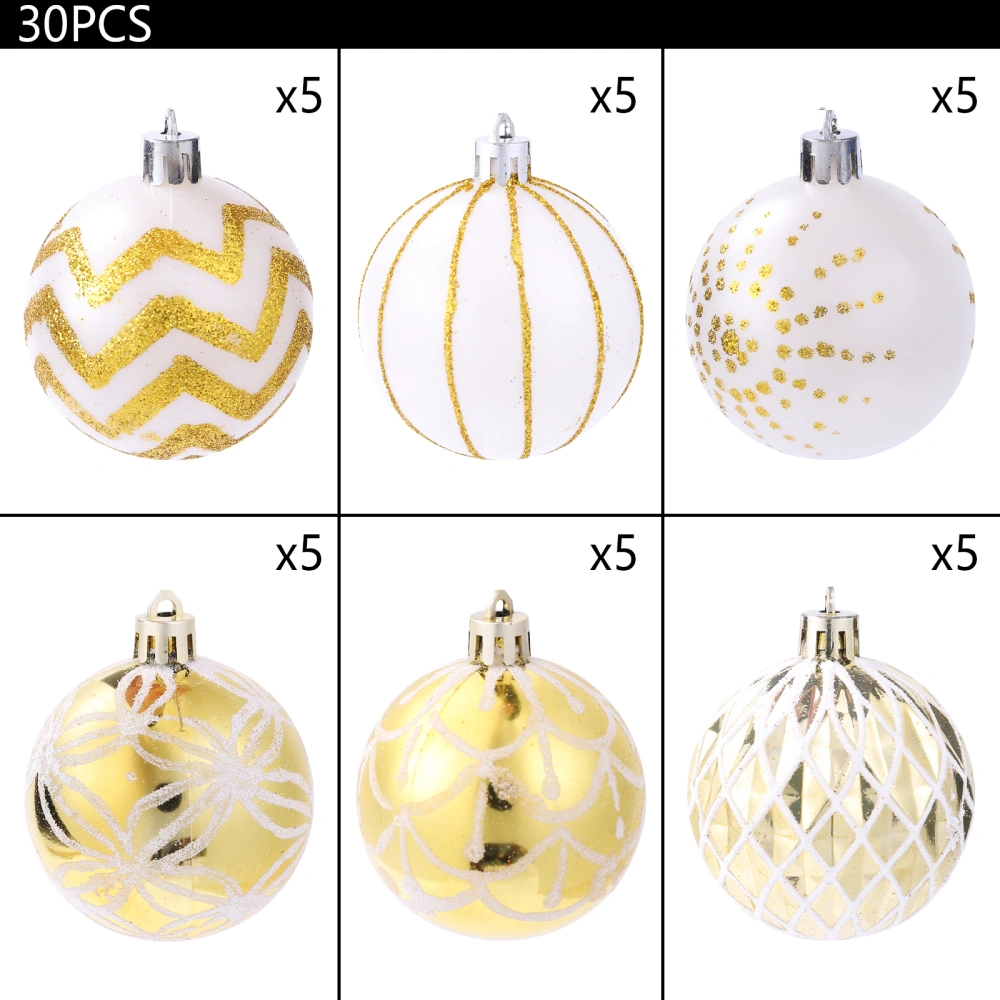 Christmas Hanging Balls, Christmas Hanging Balls with Bucket, Gold