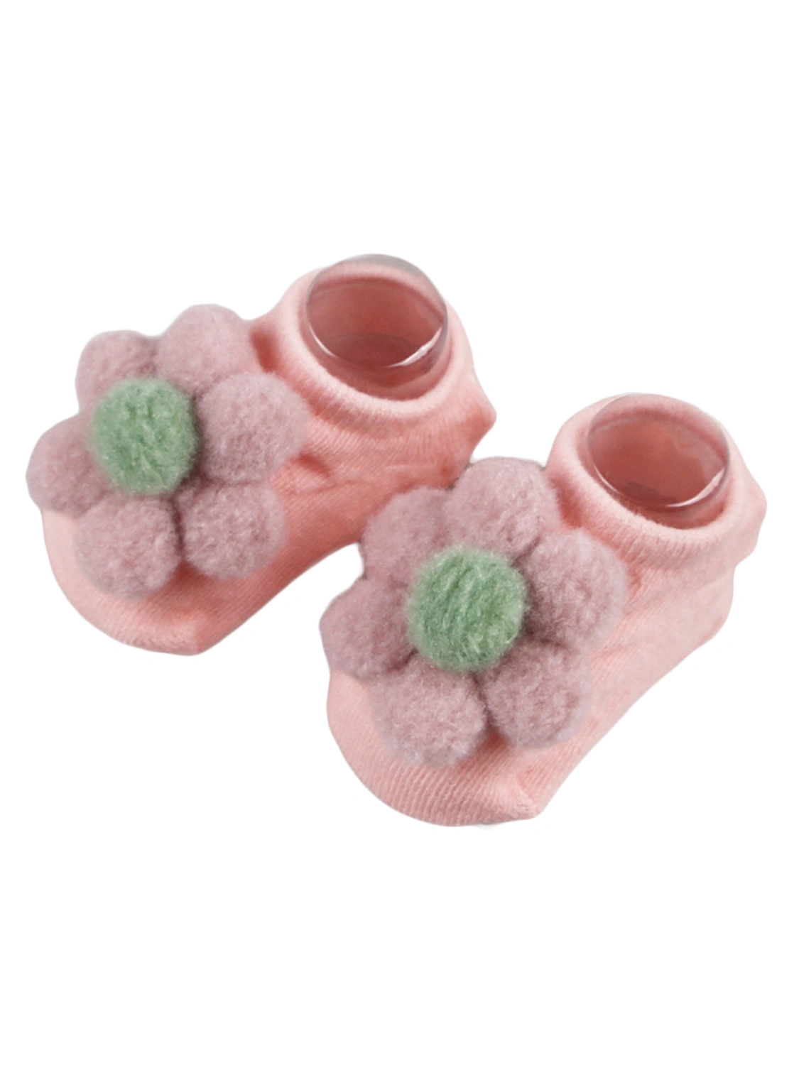 Baby Anti-slip Short Floor Socks, Ankle Sock with 3D Plush Flower