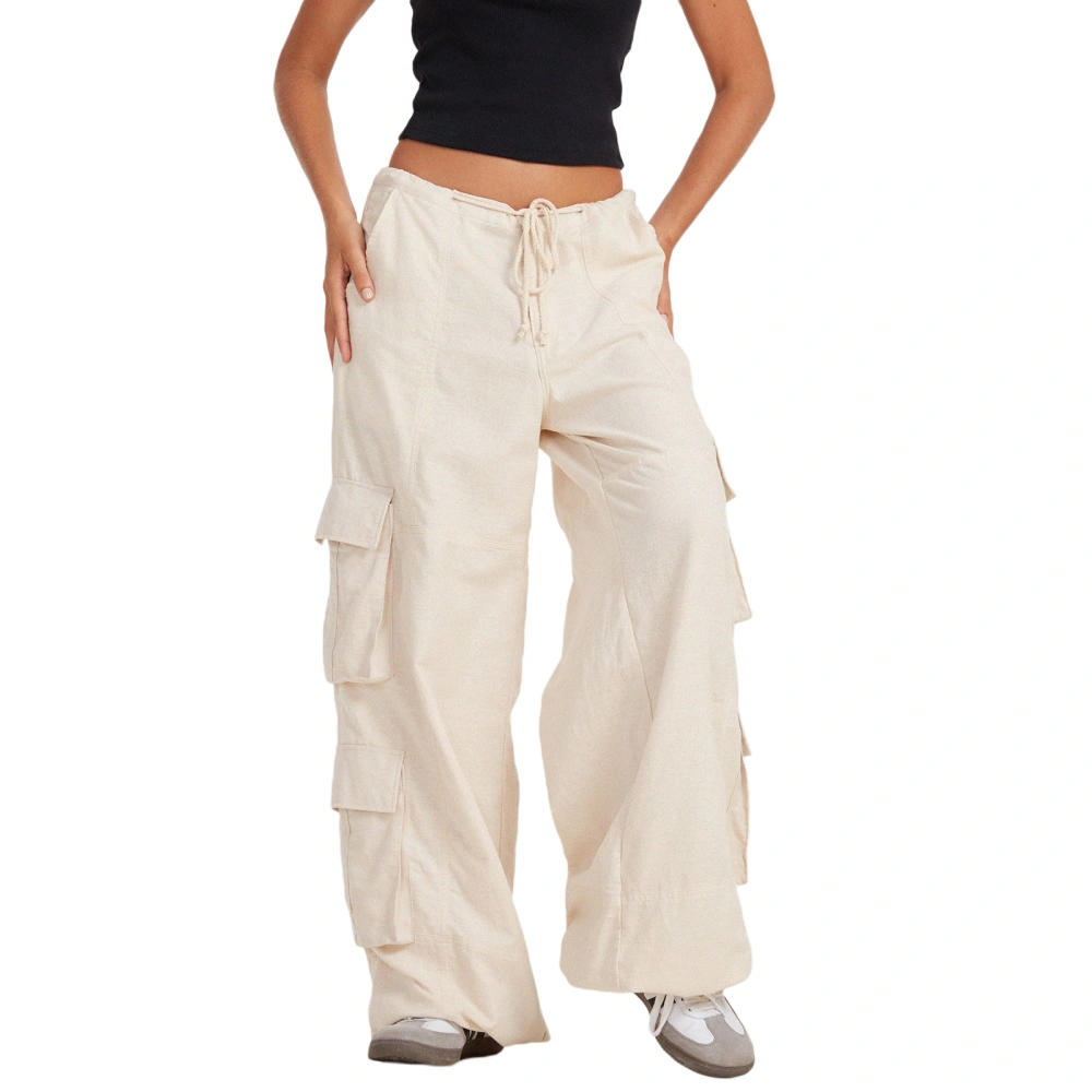 Women's Casual Pants, Loose Fit Cargo Trousers with Multi-Pockets