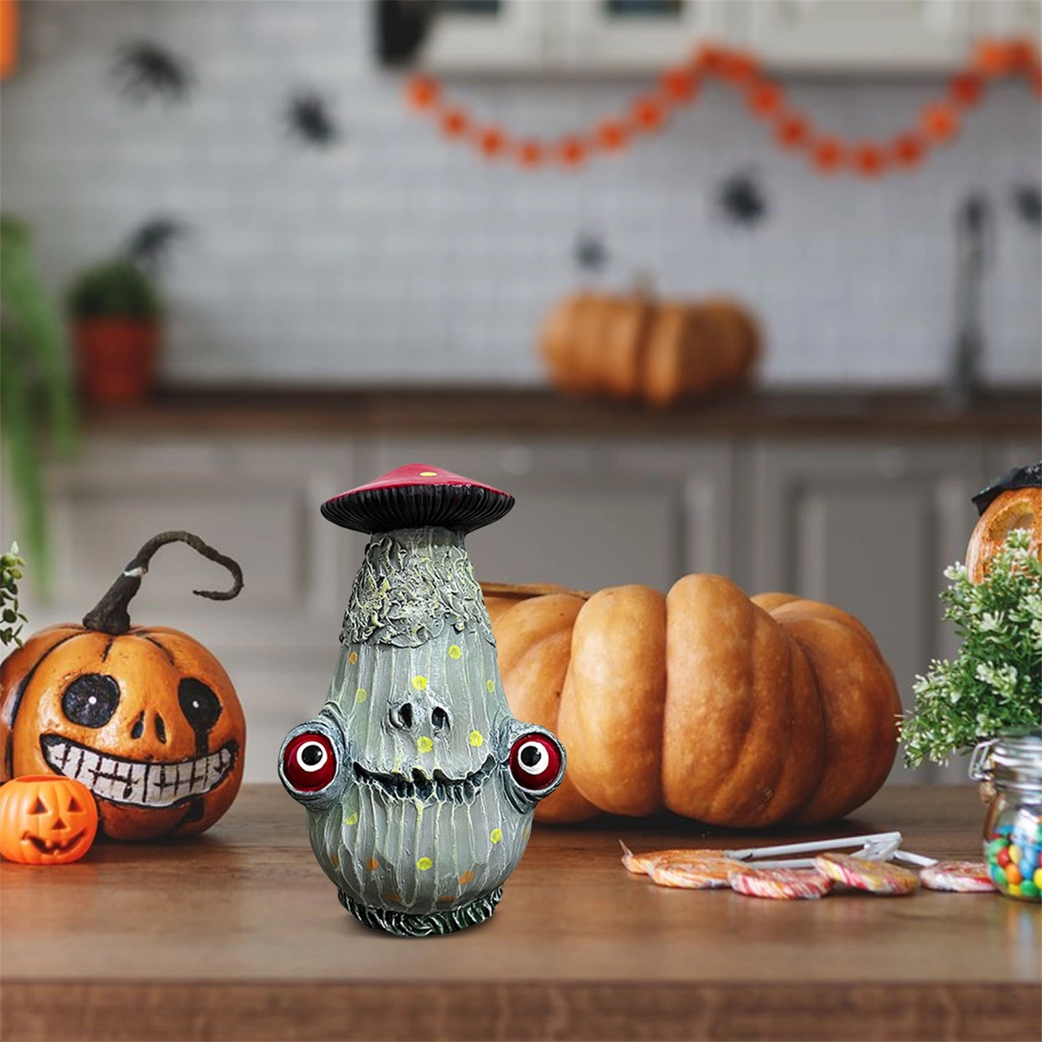 Halloween Decorations Horror Variation Resin Mushroom Ornaments